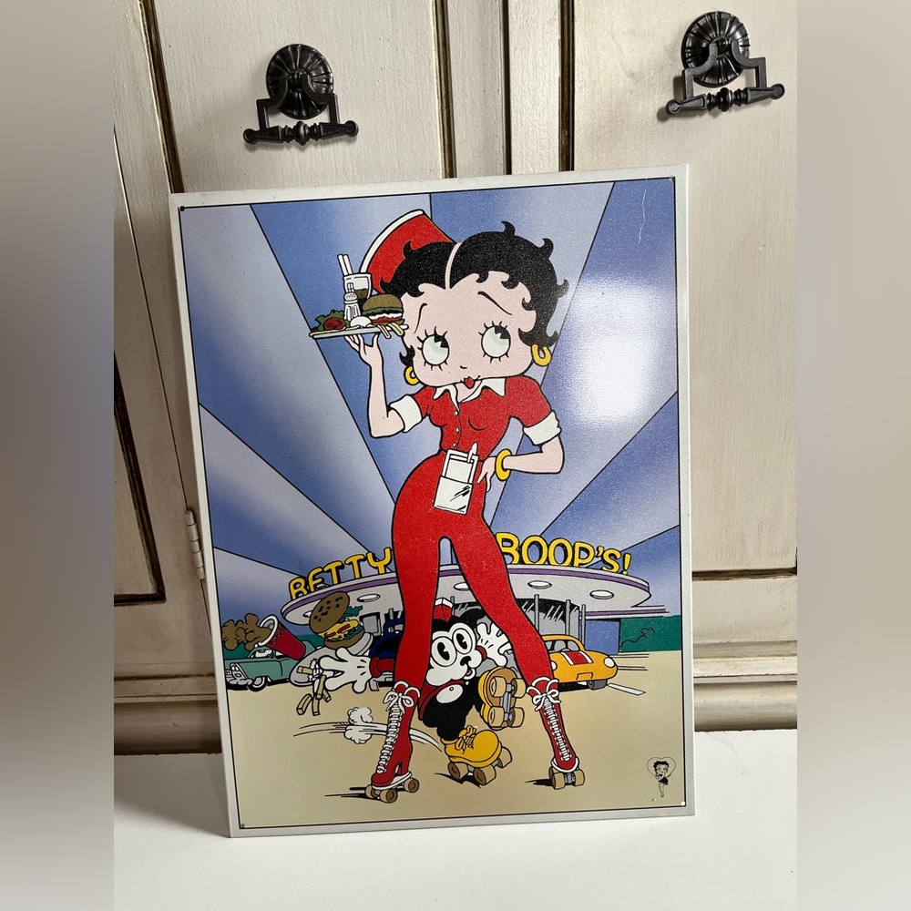 Vintage Betty Boop Diner Drive In Tin Metal Sign Betty Boop wall hanging